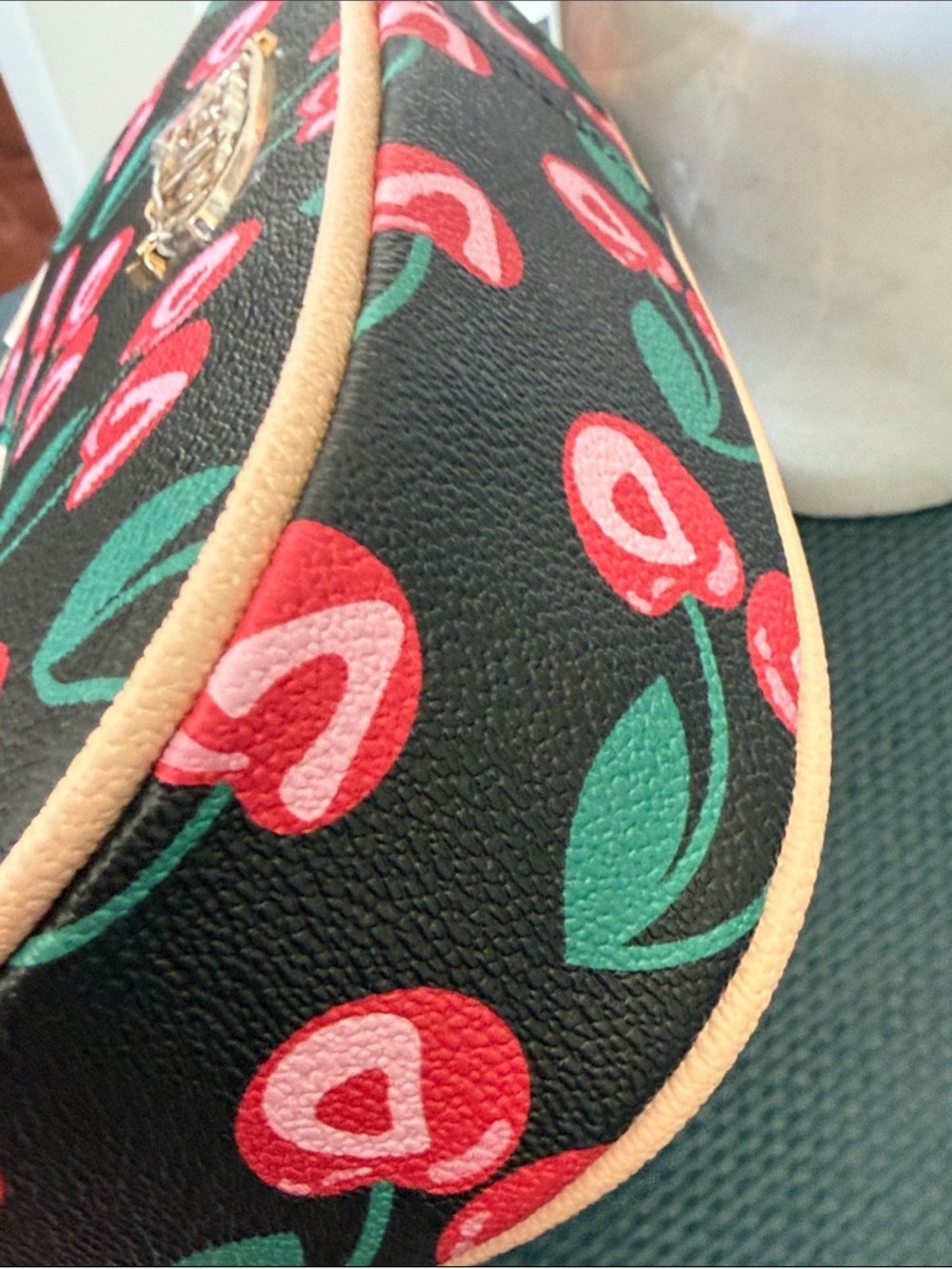 Von Dutch- NWT! Black Cherry Print Mini Shoulder Bag - Picture 8 of 9